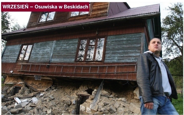 W przysiółku Prusów  na terenie Milówki osuwiska uszkodziły...