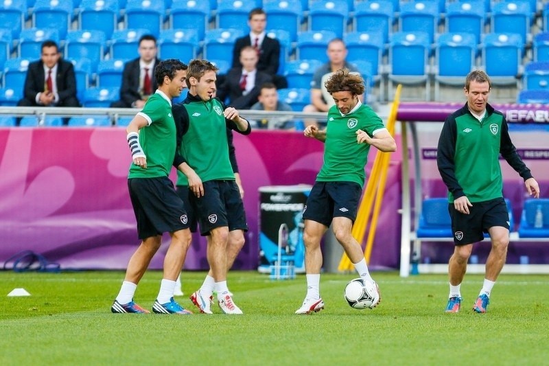 Euro 2012: Irlandczycy trenowali na stadionie w Poznaniu [ZDJĘCIA]