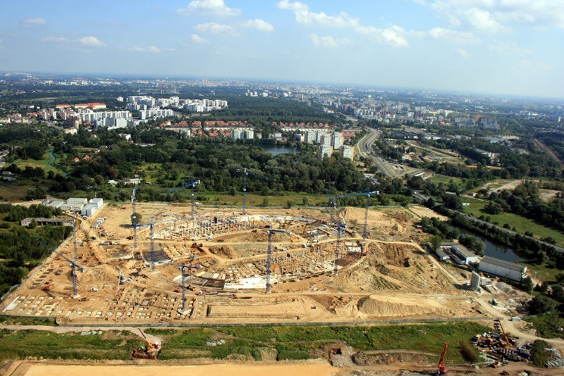 Budowa stadionu - 28 sierpnia 2009 r.