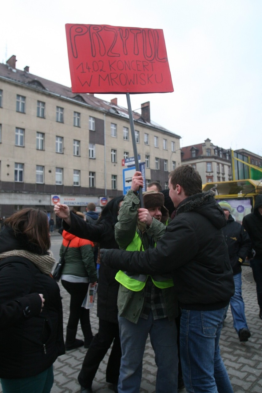 Flash mob w Gliwicach, czyli &quot;Przytulanie bez zobowiązań&quot; [ZDJĘCIA]