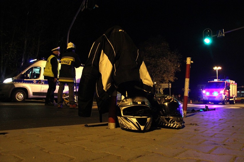 Wypadek motocyklistki w Nowosolnej