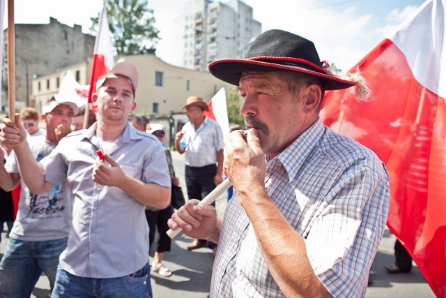 Związkowcy z PKS Żywiec wielokrotnie manifestowali w Łodzi.