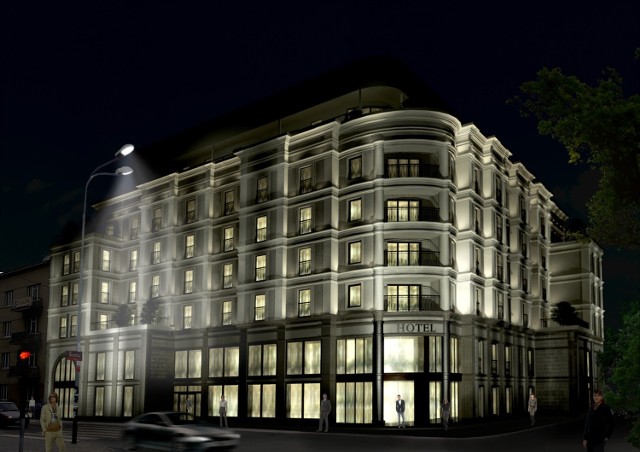 Tak ma wyglądać ukończony hotel u zbiegu ulic Radwańskiej i Piotrkowskiej.