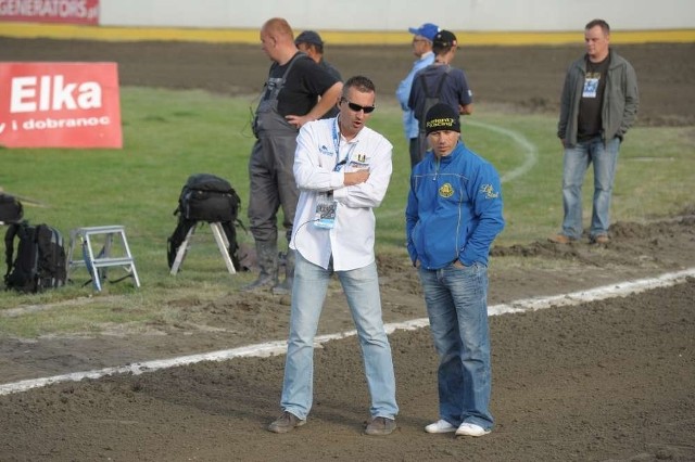 Ireneusz Igielski w towarzystwie Nicki Pedersena, który przed rokiem wygrał turniej Grand Prix w Lesznie