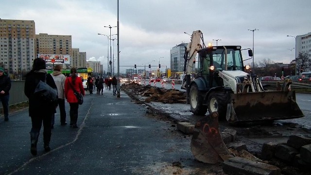 Trwa remont na Alejach Solidarności