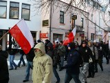 Spalili flagę UE podczas manifestacji ONR w Chełmie