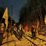 Protest górników KWK RUDA Ruch Halemba w Rudzie Śląskiej. Blokowali węgiel z kopalni do elektrowni
