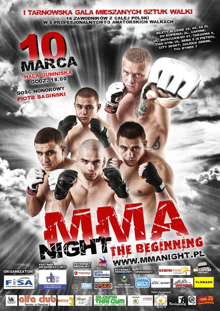 Tarnów: Gala MMA Night The Beginning. Piotr &quot;Bagi&quot; Bagiński gościem honorowym [ZDJĘCIA]