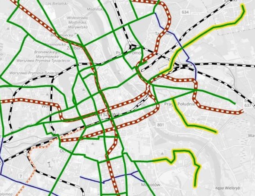 Według raportu trasa tramwajowa w al. Wilanowskiej do...