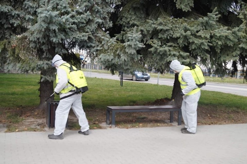 Kazimierza Wielka walczy z koronawirusem. Tak wyglądała dezynfekcja miasta (WIDEO, ZDJĘCIA)