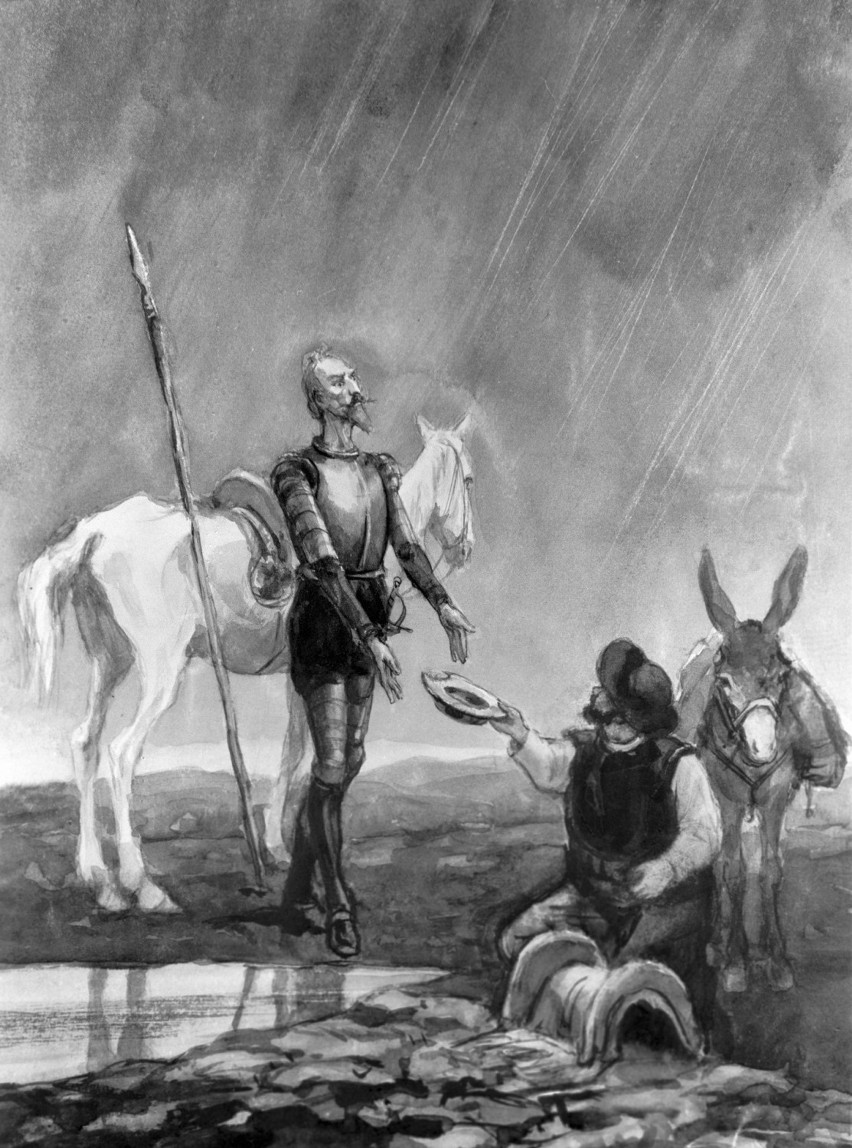 Illustracje do przygód Don Kichota autorstwa rosyjskich...