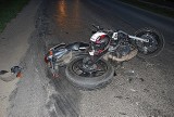 Wypadek w miejscowości Mokra. Tir zderzył się z motocyklem [zdjęcia]