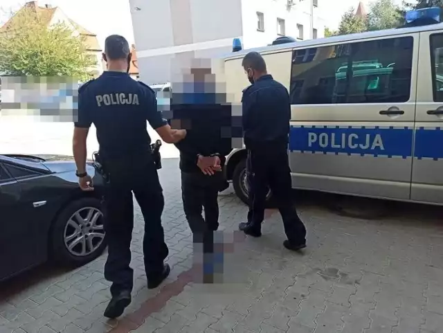 Zdjęcie z akcji zatrzymania prze policję "Loczka" w Poznaniu