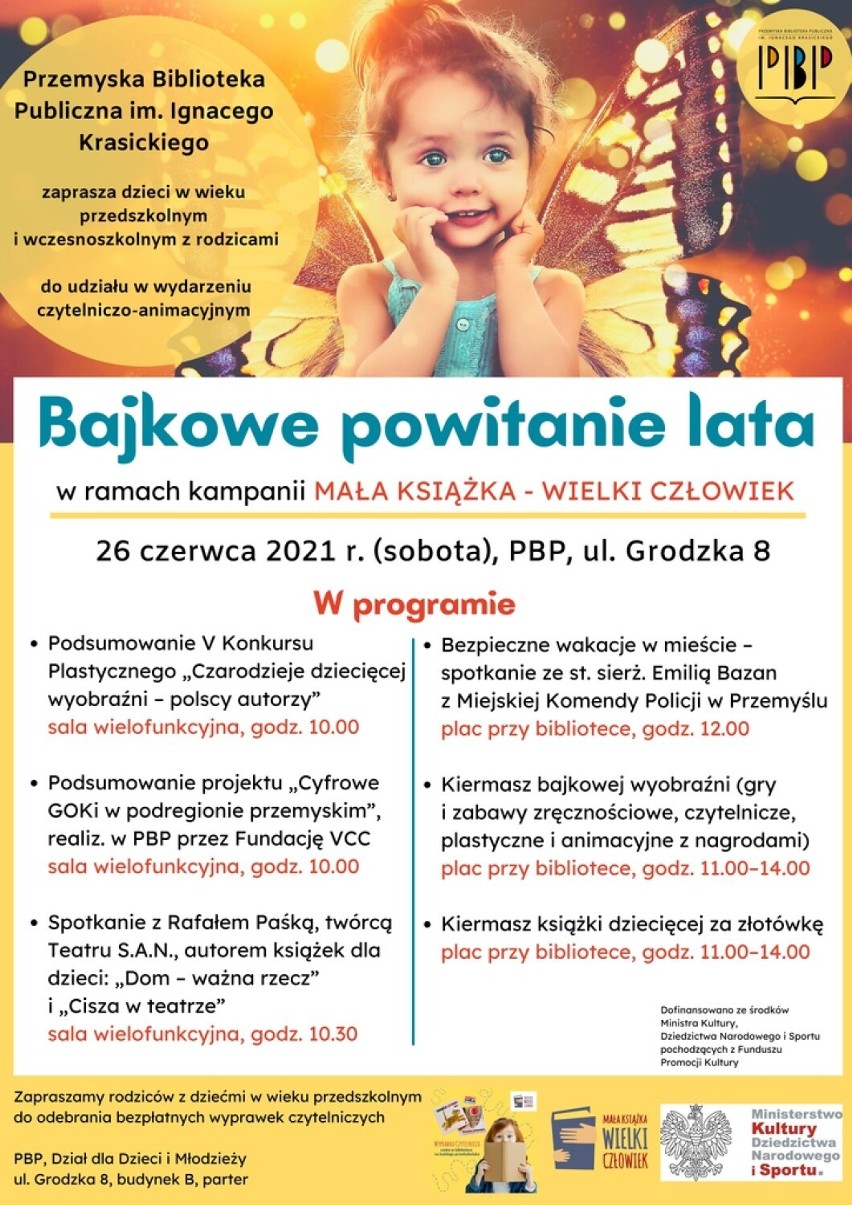 26 czerwca "Bajkowe powitanie lata" w przemyskiej bibliotece