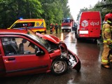 Wypadek w Wielkiej Wsi pod Szadkiem ZDJĘCIA  