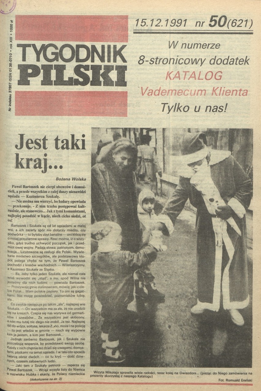 Galopujące bezrobocie, piłkarskie sukcesy i śmierć kapłana. Tygodnik Pilski, 1991 rok