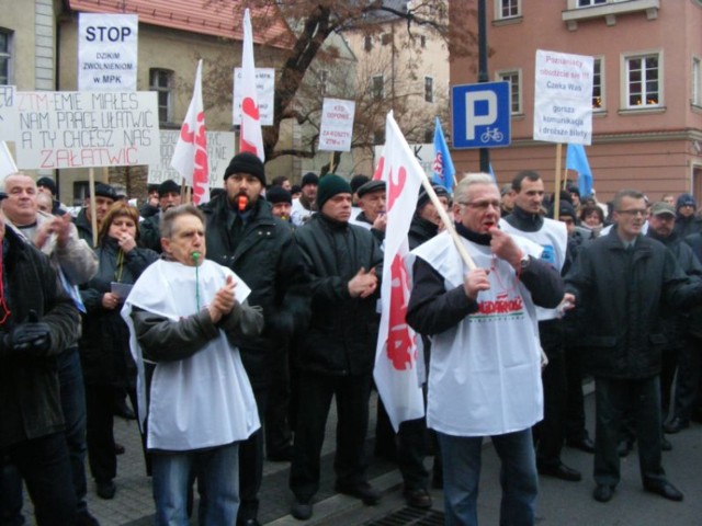 Protest pracowników MPK
