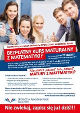 Nie zdałeś matury z matematyki? SAN zaprasza na kurs