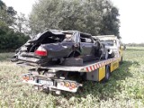 Wypadek jaguara na drodze S3. Samochód koziołkował. Dwie osoby trafiły do szpitala [ZDJĘCIA]