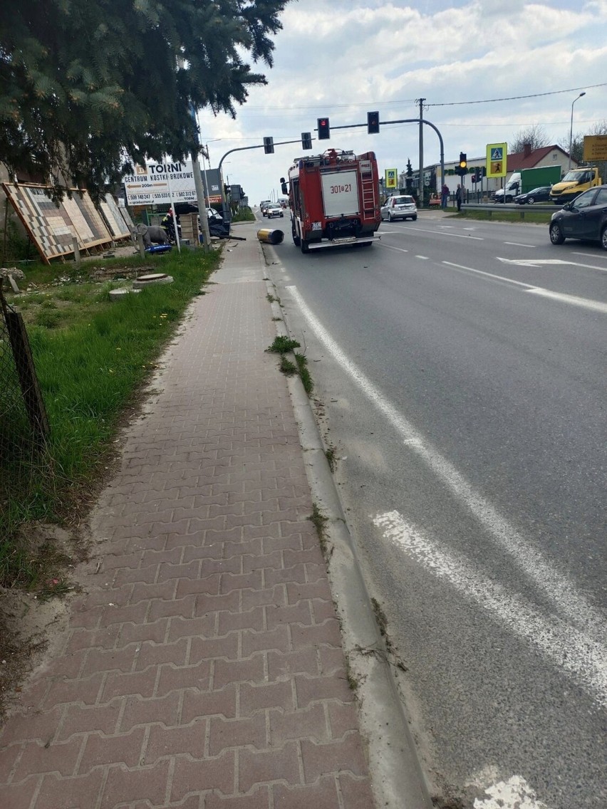 Wypadek na ulicy Sandomierskiej w Kielcach