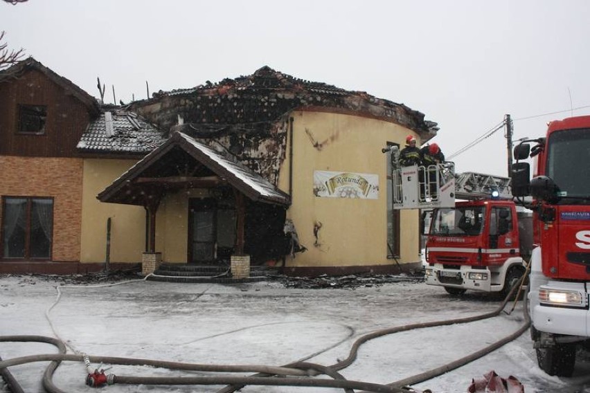 Pożar restauracji Rotunda w Zawierciu