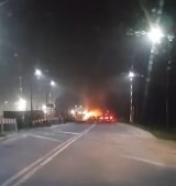 Zapalił się autobus pracowniczy BSH. Wiózł pracowników na poranną zmianę