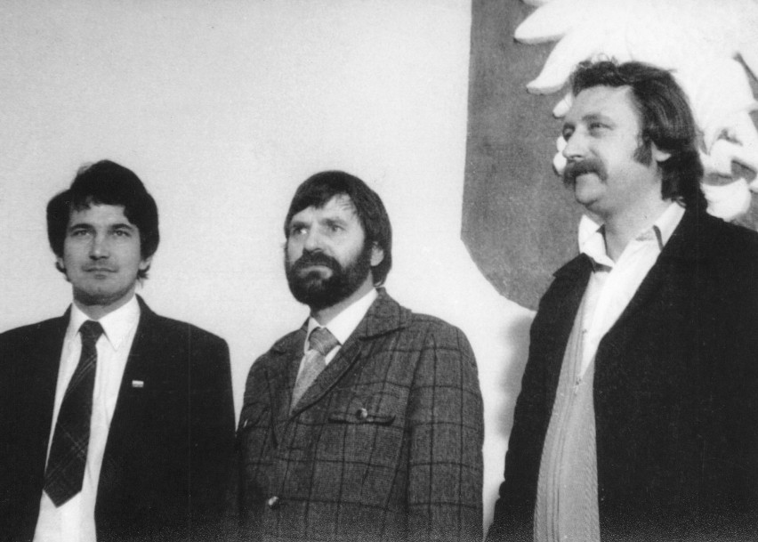 Od lewej: Antoni Pietkiewicz, Bogusław Śliwa i Henryk...