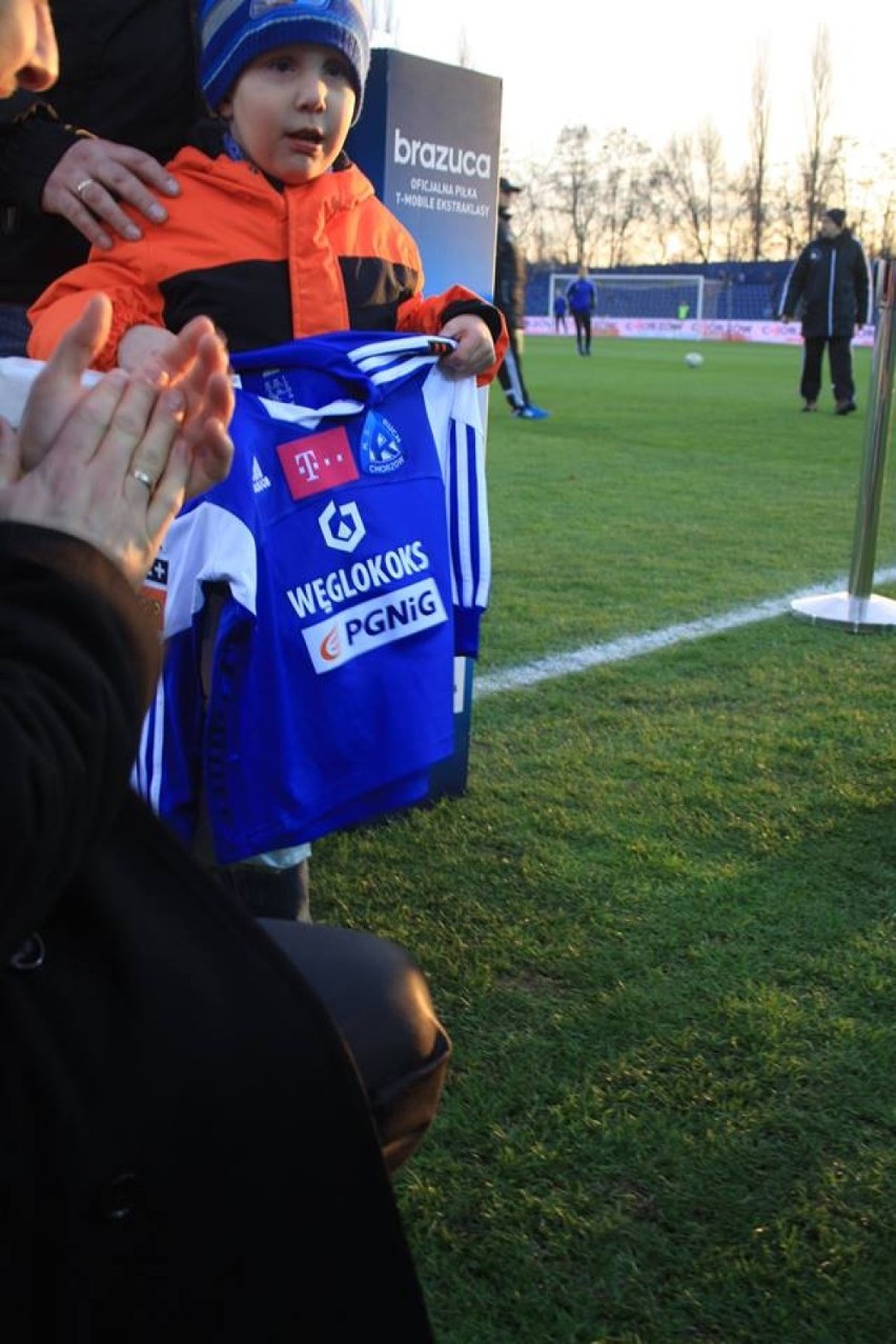 Dominik Dołgopoły spełnił marzenie i spotkał się z piłkarzami swojej ulubionej drużyny