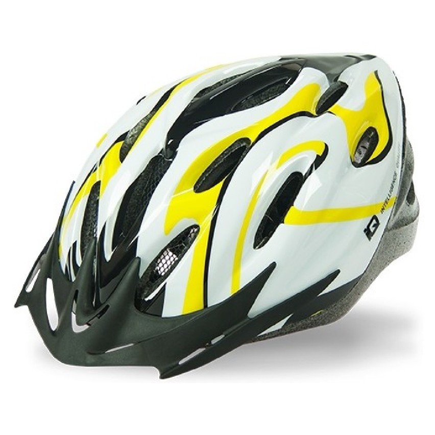 IQ Kask rowerowy RIDER Biało-żółto-czarny Rozm. XL (58-62)