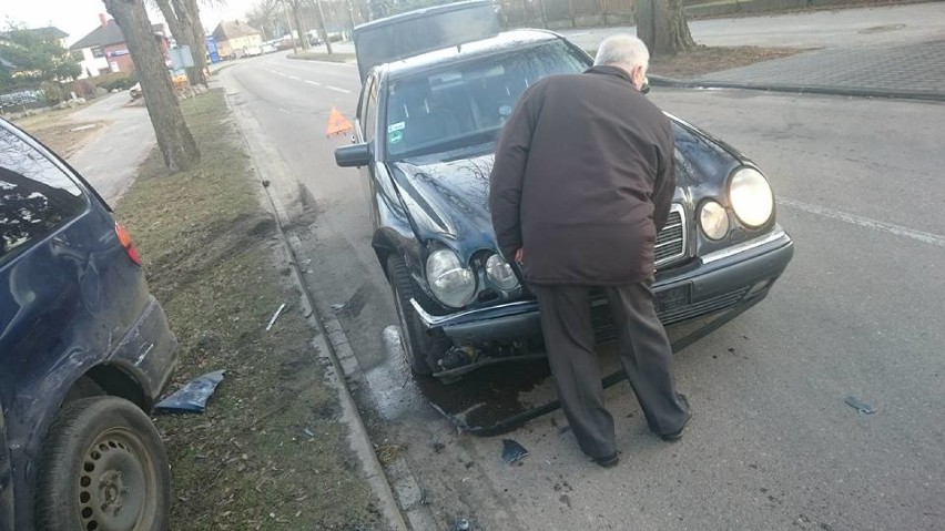 Kolizja trzech samochodów w Złotowie