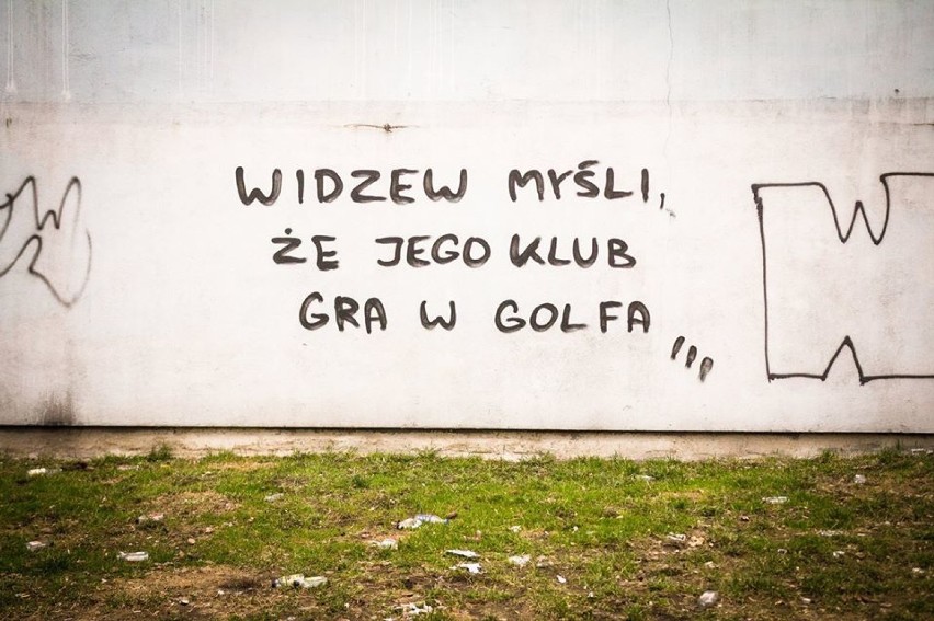 "ŁKS robi herbatę z wody po pierogach", "Widzew myśli, że jego klub gra w golfa". Autor łódzkich sentencji na gościnnych występach w stolicy