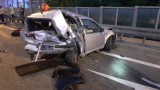 Zderzenie czterech aut i łosia na Obwodnicy Południowej. Jedna osoba jest ranna