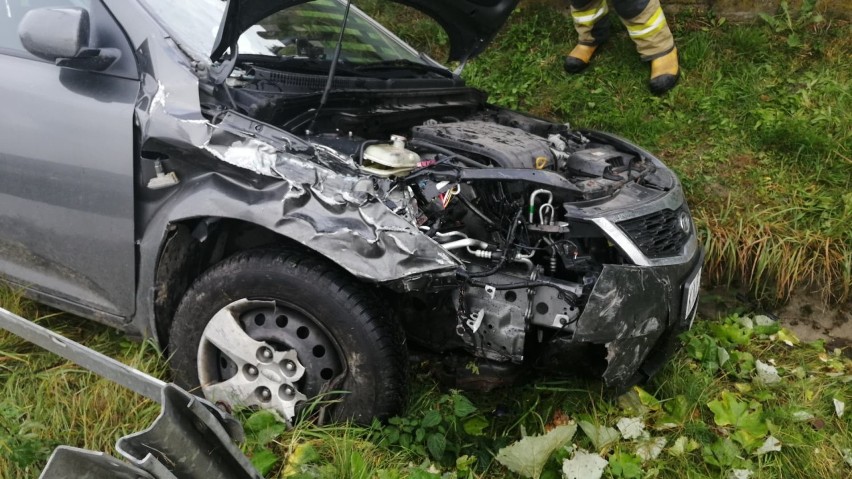 Wypadek dwóch samochodów w okolicach Czarnego Dunajca