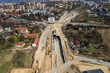 Kraków. Postępuje budowa Trasy Łagiewnickiej. Będą kolejne utrudnienia dla kierowców
