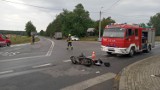 Wypadek w Tymianku. Motorowerzysta zderzył się z ciężarówką. ZDJĘCIA