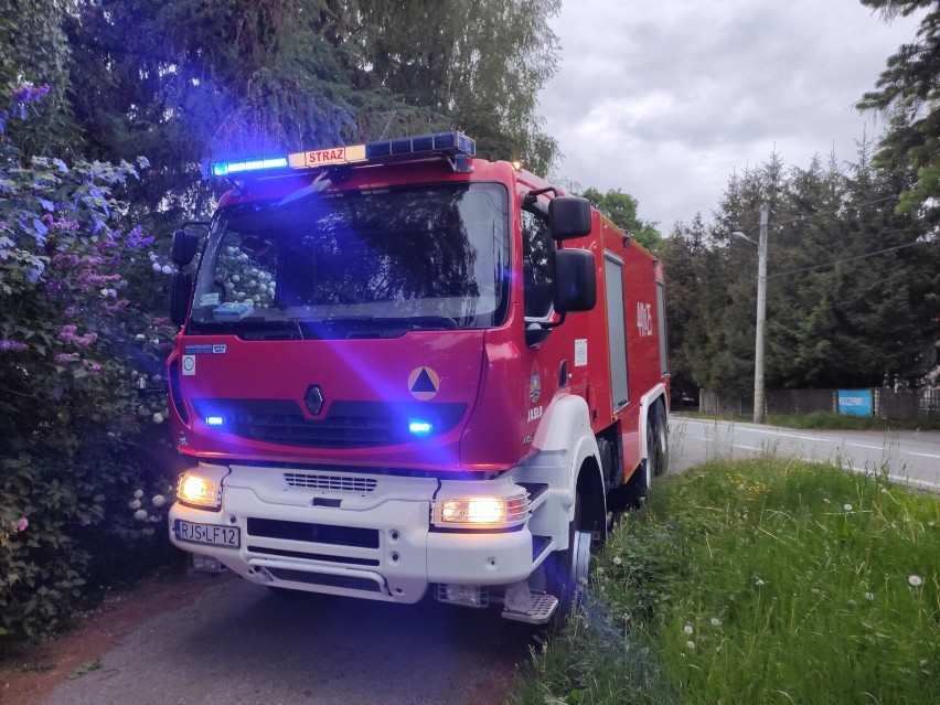 Pożar w Żółkowie. Na miejscu trzy zastępy straży pożarnej [ZDJĘCIA]