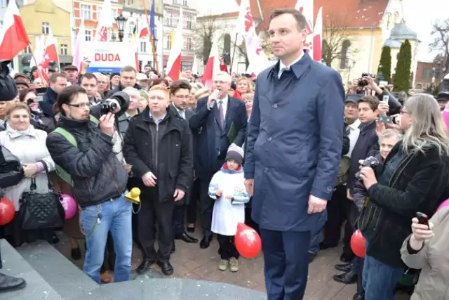 Andrzej Duda w Wejherowie, wówczas jeszcze jako kandydat na prezydenta RP, kwiecień 2015