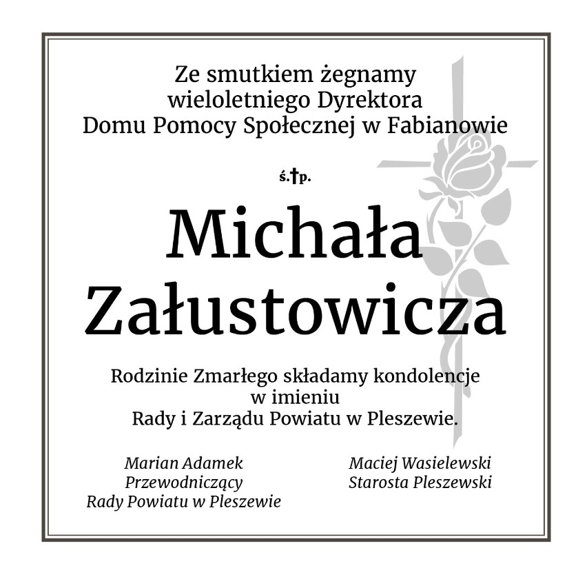 Zmarł Michał Załustowicz, wieloletni dyrektor Domu Pomocy...