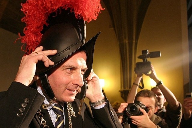 Rafał Dutkiewicz na uroczystości zaprzysiężenia w 2006 roku