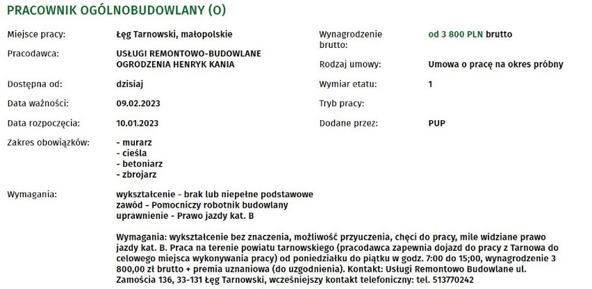 Jest w praca w Tarnowie i regionie. Poszukiwani piekarze, elektrycy czy nauczyciele. Zobaczcie oferty zatrudnienia z tarnowskiego PUP