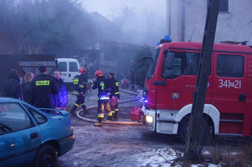 Pożar przy ulicy Chmielnej w Kaliszu