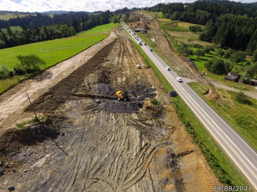 Budowa zakopianki pomiędzy Rdzawką i Nowym Targiem. Imponujące nowe zdjęcia! [GALERIA] 27.09.2021