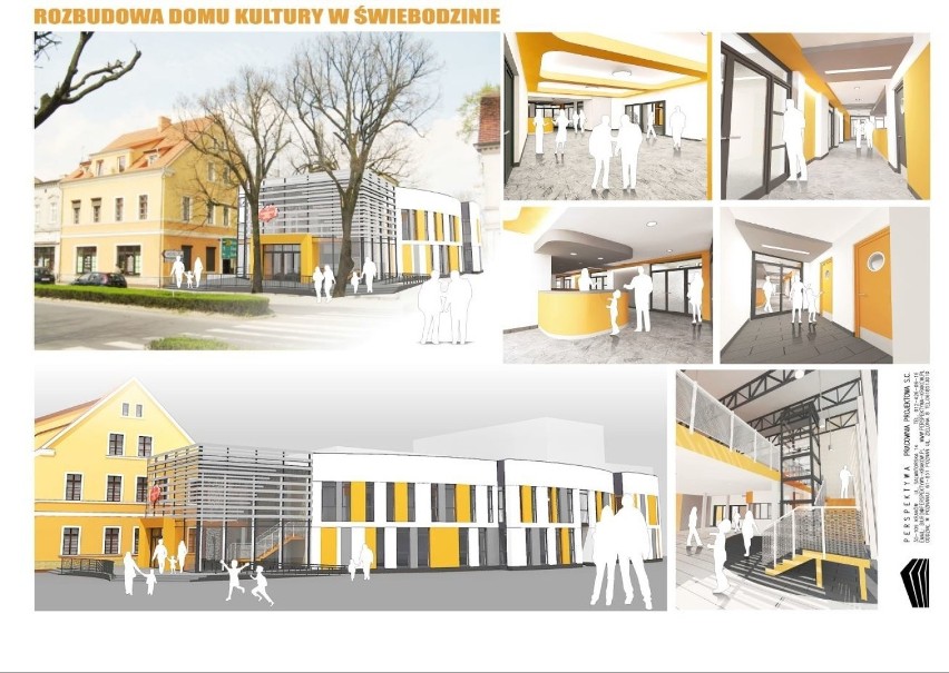 Wizualizacja rozbudowy Świebodzińskiego Domu Kultury