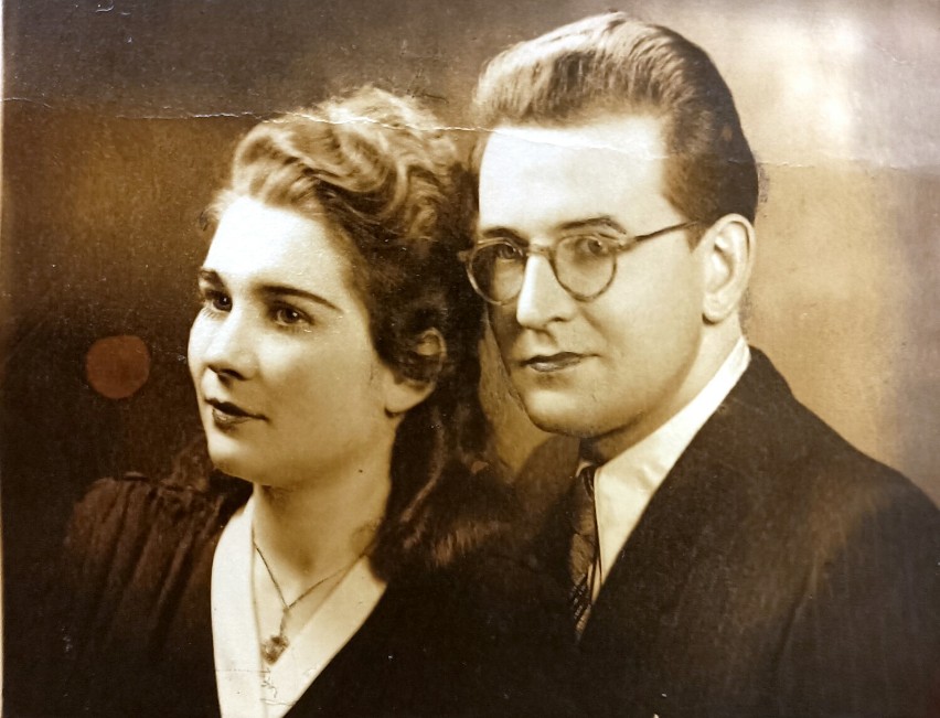 Stanisława MIśkiewicz z mężem Czesławem (1911-1977) w latach...