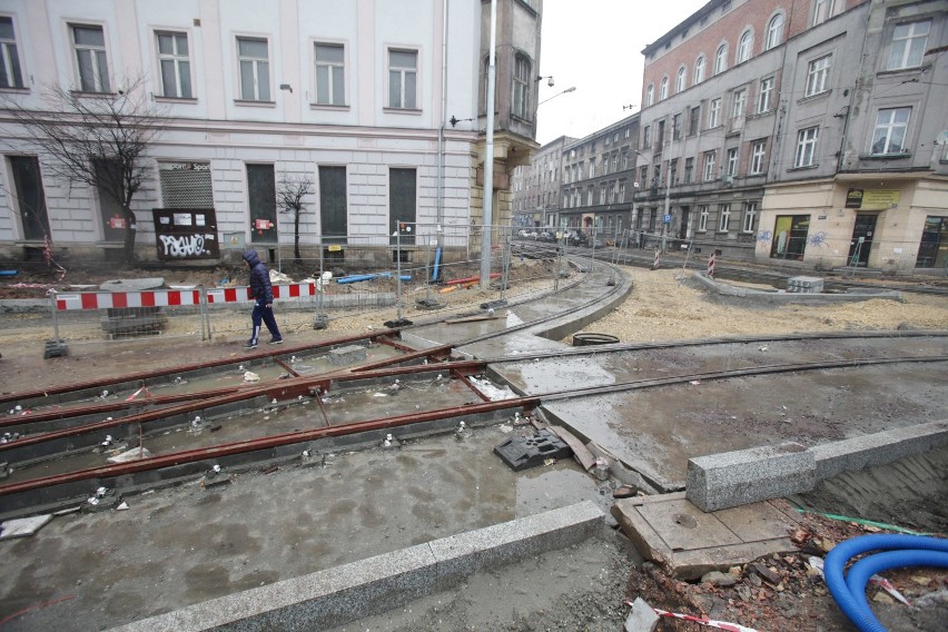 Przebudowa centrum Katowic - remont na placu Wolności