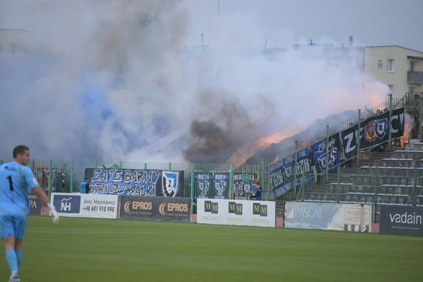 Kibice na meczu Olimpia Grudziądz - Zawisza Bydgoszcz