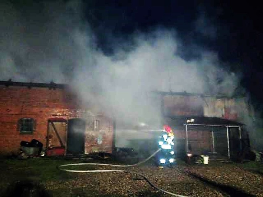 Pożar stodoły w Malechówku