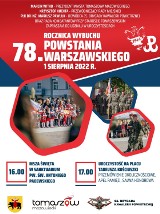 78. rocznica wybuchu Powstania Warszawskiego. Program uroczystości w Tomaszowie