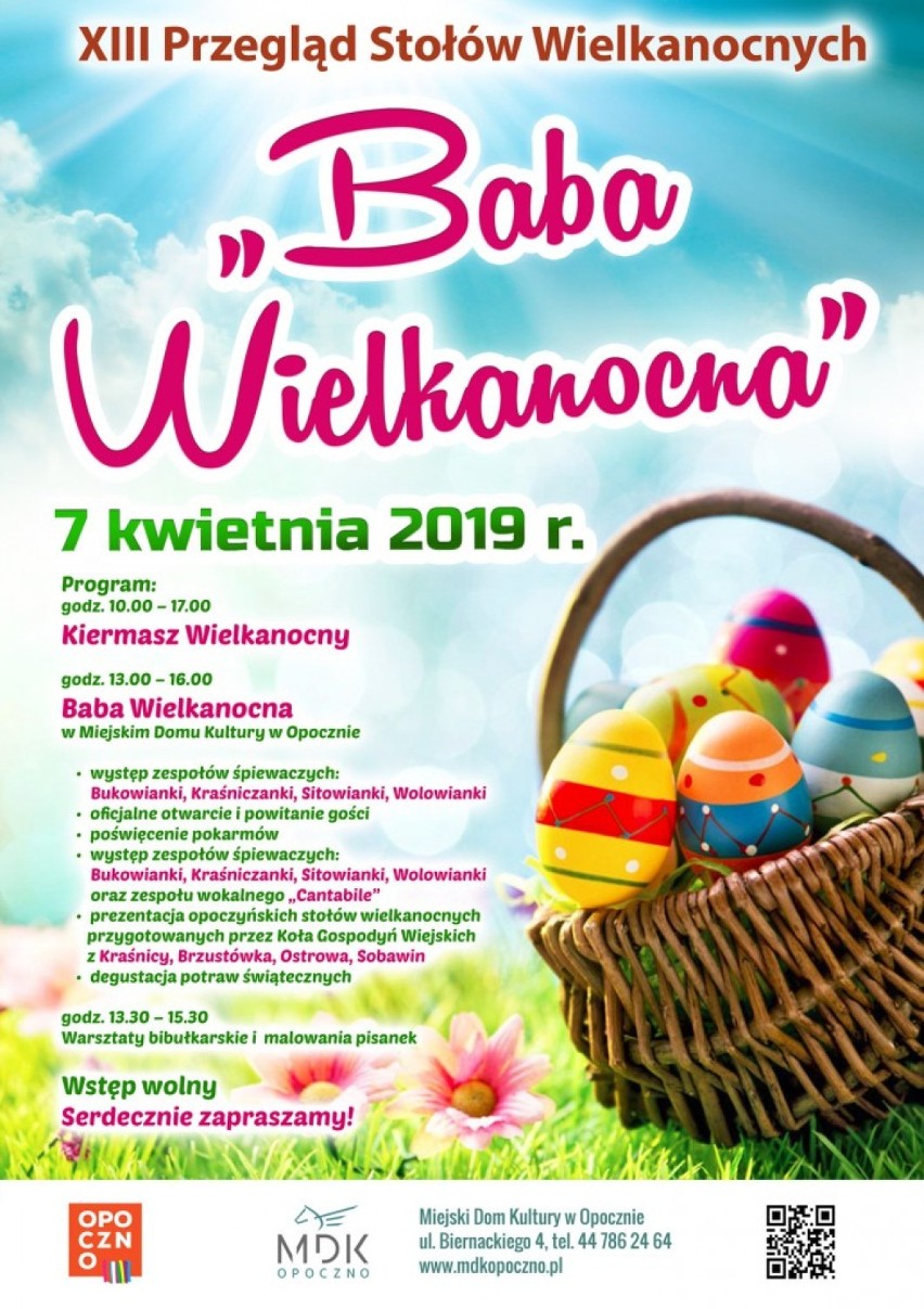 Baba Wielkanocna i kiermasz w ten weekend w Miejskim Domu Kultury w Opocznie. Co jeszcze będzie się działo? [plakaty]