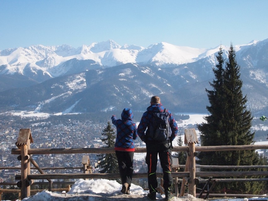 Widok na Tatry z Gubałówki.